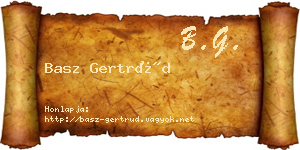 Basz Gertrúd névjegykártya